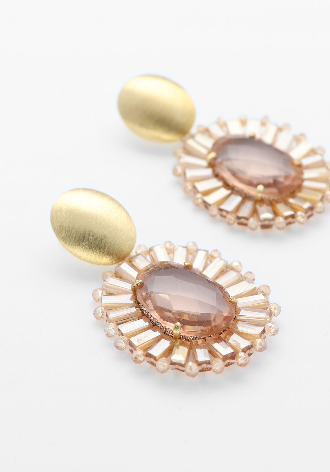 Roze LOTT. GIOIELLI Sieraad OVAL FLAT BEADS WITH STONE S - large