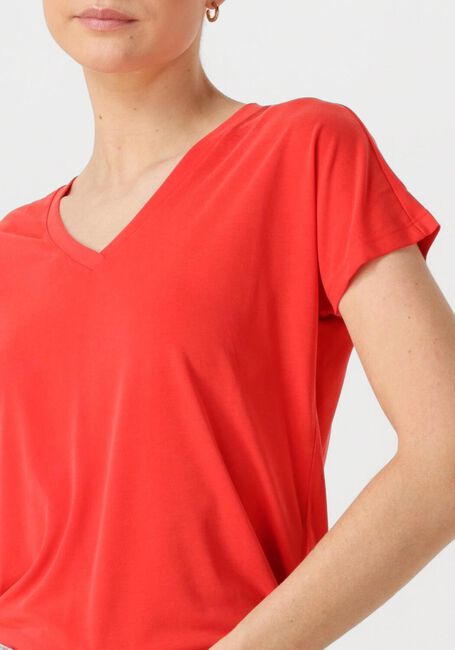 MSCH COPENHAGEN T-shirt MSCHFENYA MODAL V NECK TEE en rouge - large