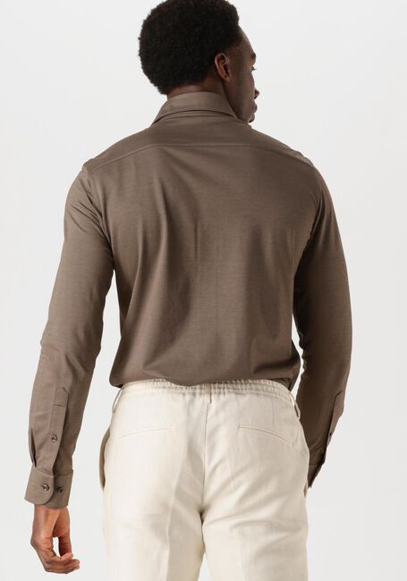 Taupe PROFUOMO Klassiek overhemd SHIRT X-CUTAWAY SC SF JAPANESE KNITTED - large