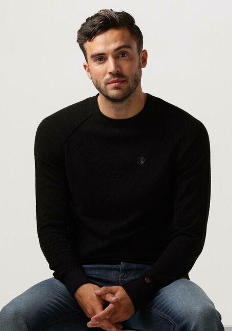 CAST IRON Pull CREWNECK COTTON ACRYLIC CREWNECK en noir - large