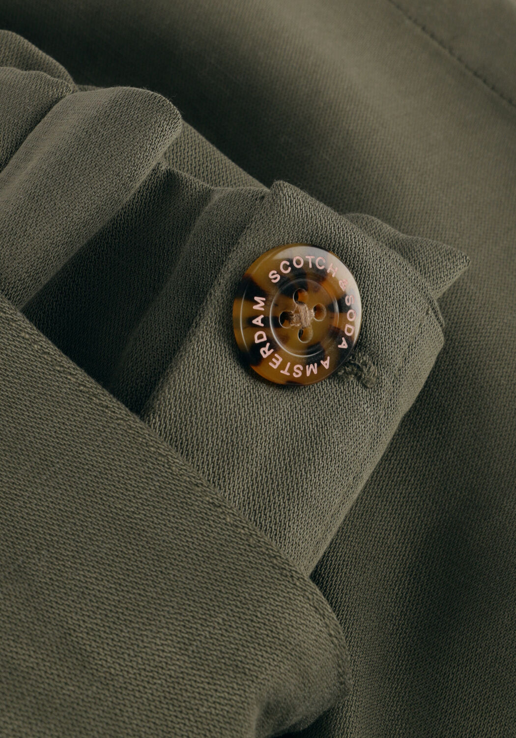 Groene SCOTCH & SODA Broeken/jumpsuits HIGH-RISE PAPER BAG SHORT - large