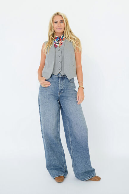 EST'SEVEN IMANE SINGLET Hauts & T-shirts Gris clair - large