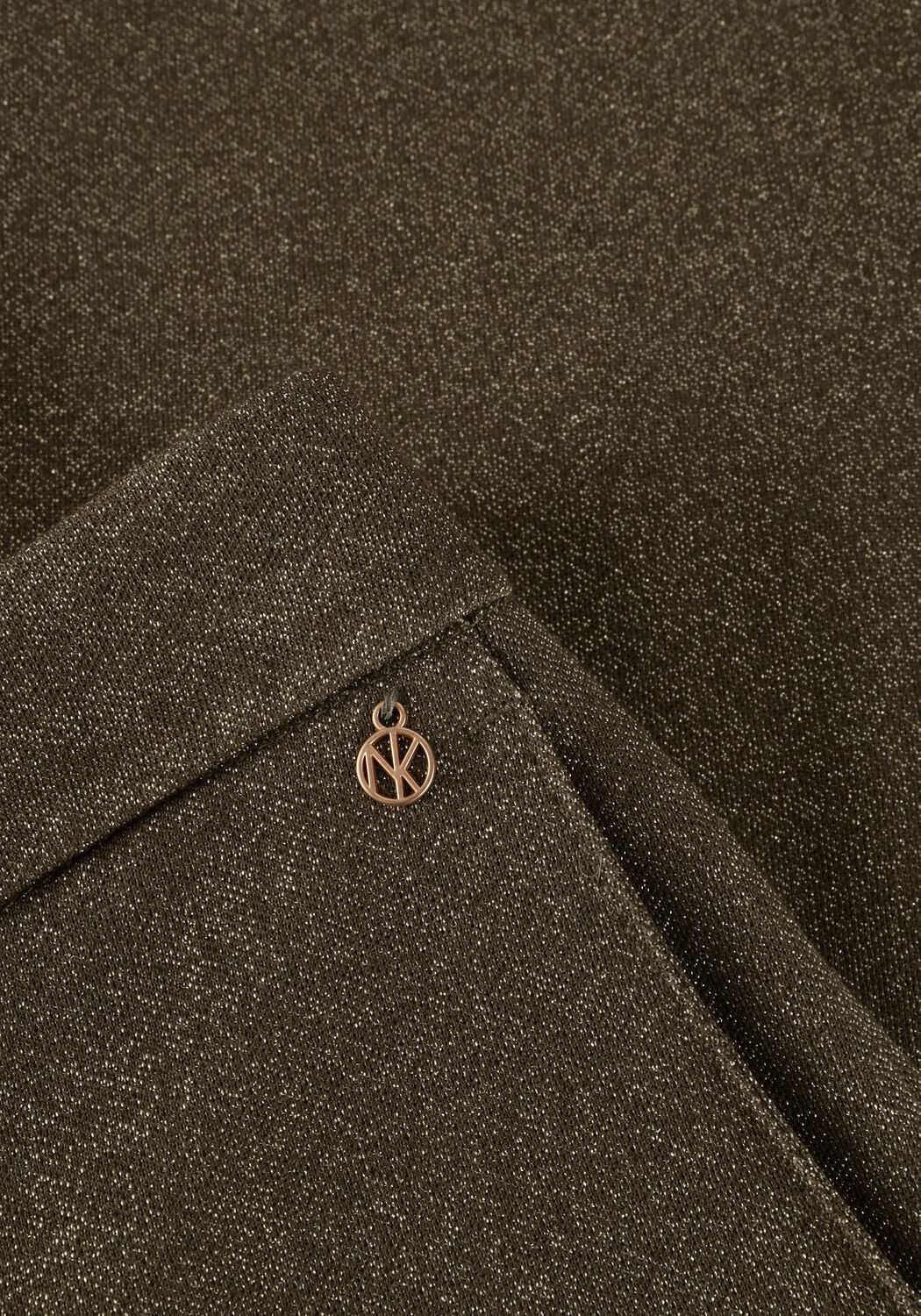 NUKUS Pantalon large BRITT PANTS LUREX Olive - large