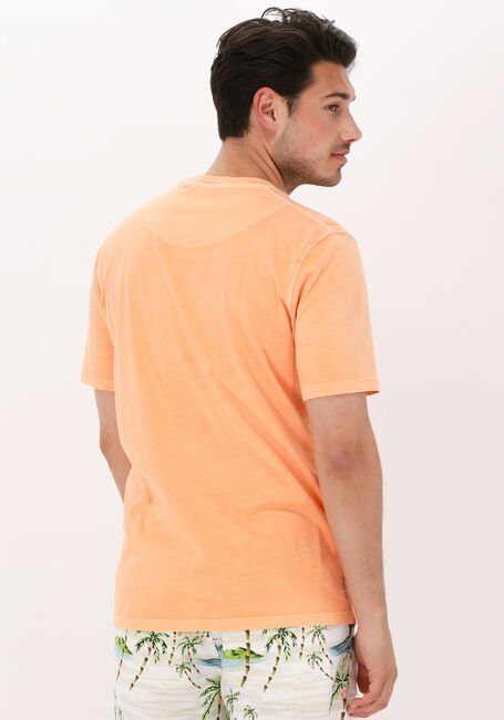 SCOTCH & SODA T-shirt GARMENT-DYED CREWNECK TEE WITH EMBROIDERY LOGO en orange - large