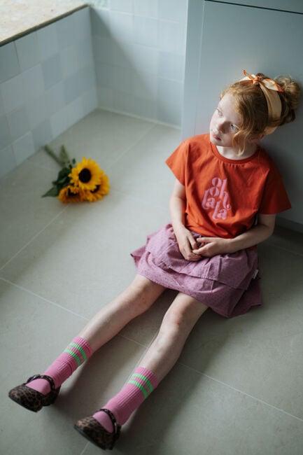 PETIT BLUSH Mini-jupe MINI SMOCK SKIRT en rose - large