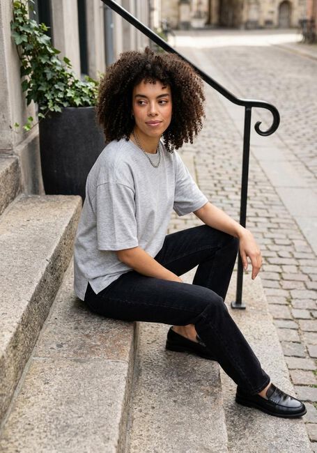 OBJECT T-shirt OBJANDREA RE 2/4 T-SHIRT en gris - large