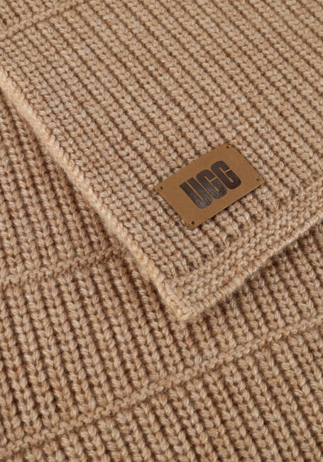 UGG KNIT RIBBED SCARF Foulard en camel - large