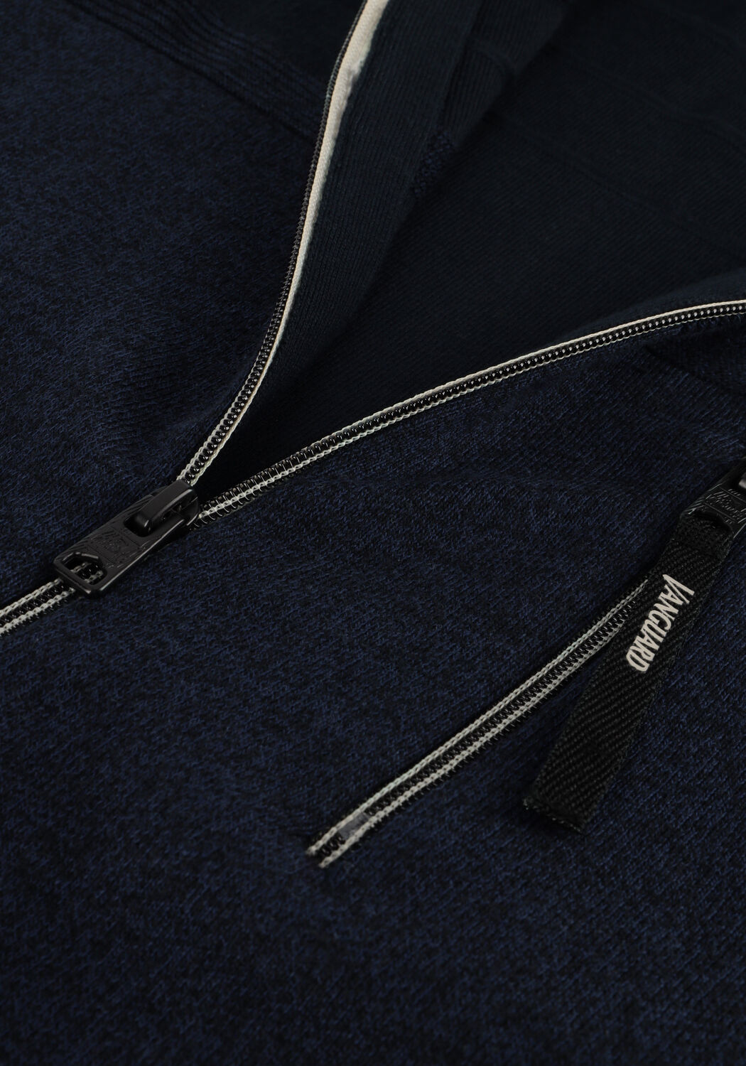 VANGUARD Gilet ZIP JACKET COTTON BONDED MOULINE Bleu fonc&eacute; - large