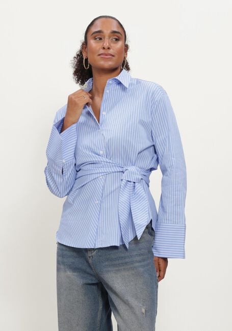 NEO NOIR HELISA STRIPE SHIRT Blouses Bleu clair - large