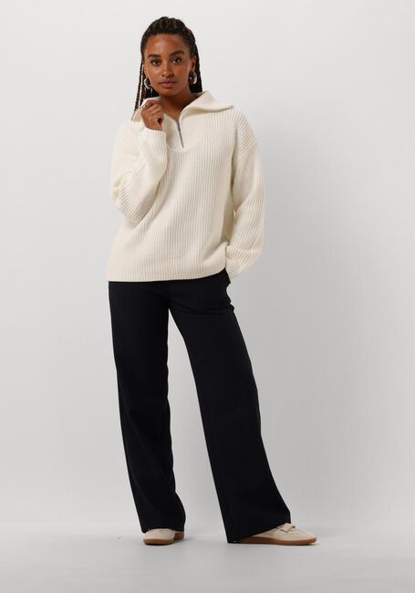 Witte SELECTED FEMME Coltrui SLFBLOOMIE LS KNIT HALF ZIP - large