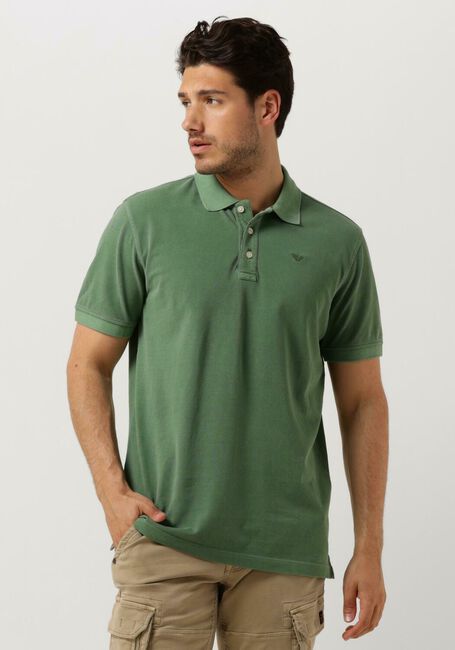 PME LEGEND Polo SHORT SLEEVE POLO PIQUE GARMENT DYE en vert - large