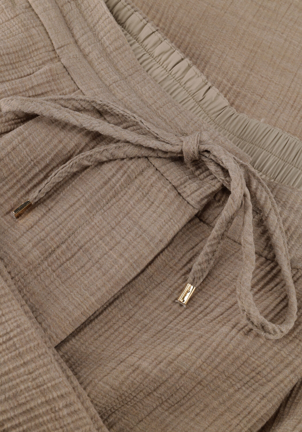 Taupe Y.A.S. Wijde broek YASRINA MW PANT - large