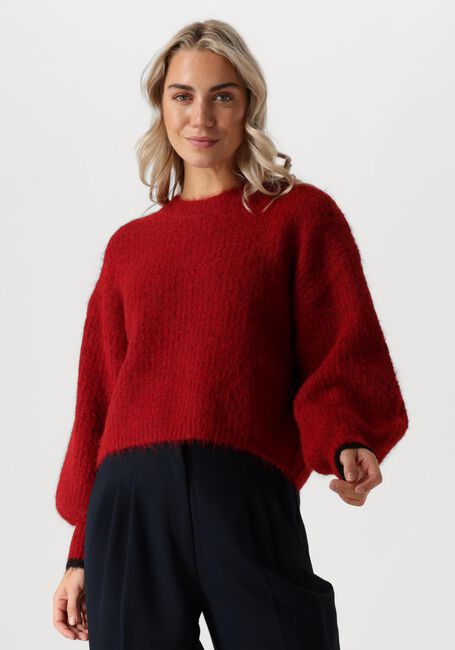 CO'COUTURE Pull CORALIECC CROP RIB O-KNIT Bordeaux - large