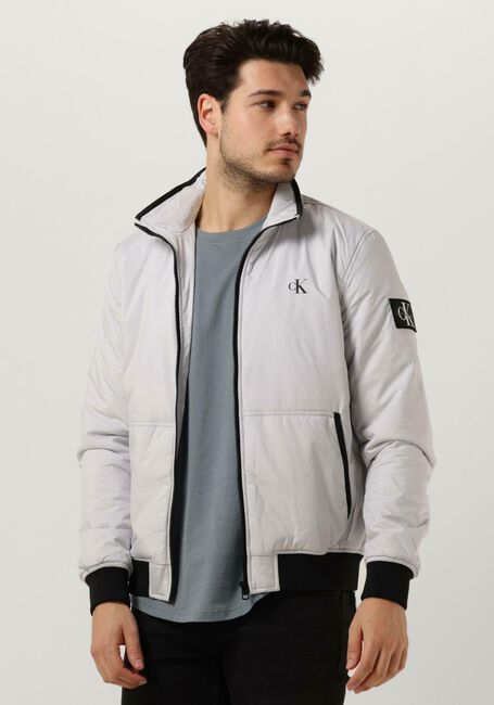 CALVIN KLEIN Jack PADDED HARRINGON JACKET Gris clair - large