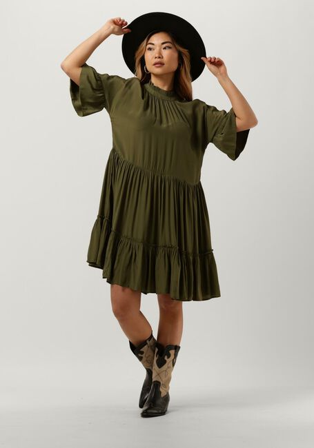 SCOTCH & SODA Mini robe SHORT DRESS WITH RUFFLE SLEEVE DETAIL en vert - large