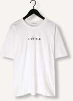 Witte HAUTE L'AMITIÉ T-shirt CREW RUB PRINT TEE Witte HAUTE L'AMITIÉ T-shirt CREW RUB PRINT TEE - medium
