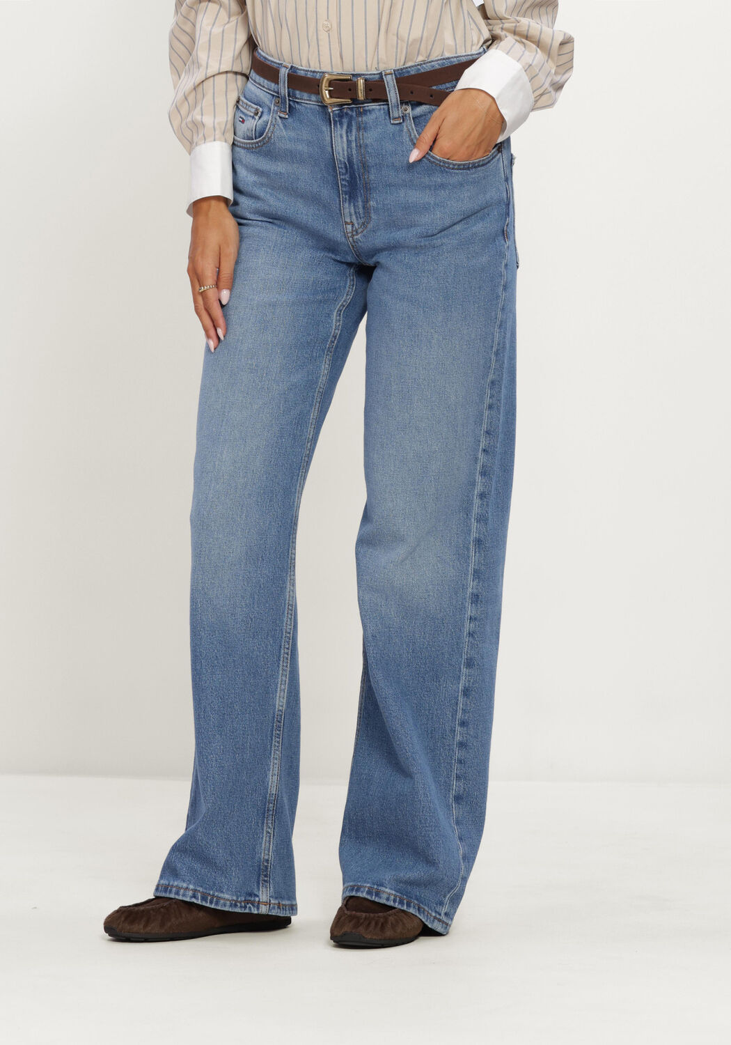 TOMMY JEANS Straight leg jeans MIA MID RELAXED STRAIGHT BJ0133 Bleu clair - large