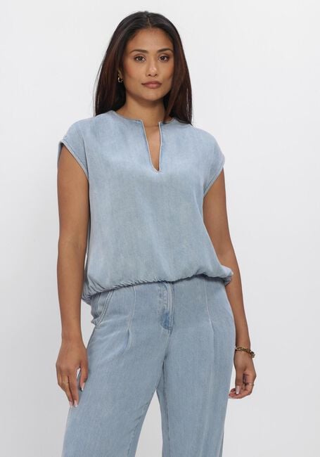 Lichtblauwe ANOTHER LABEL Tops & T-shirts ALAURORE DENIM TOP S/L - large