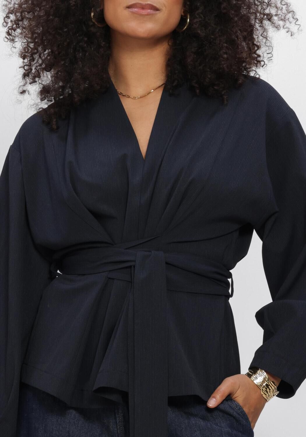 SUMMUM Haut TOP PINSTRIPE SMALL Bleu fonc&eacute; - large
