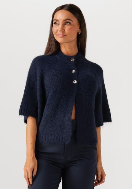 NEO NOIR Pull BENUTA FLUFFY KNIT CARDIGAN Bleu foncé - large