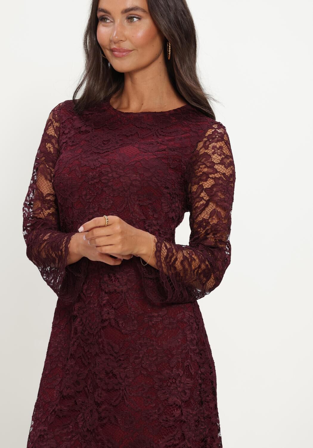 Bordeaux ANA ALCAZAR Mini jurk DRESS - large