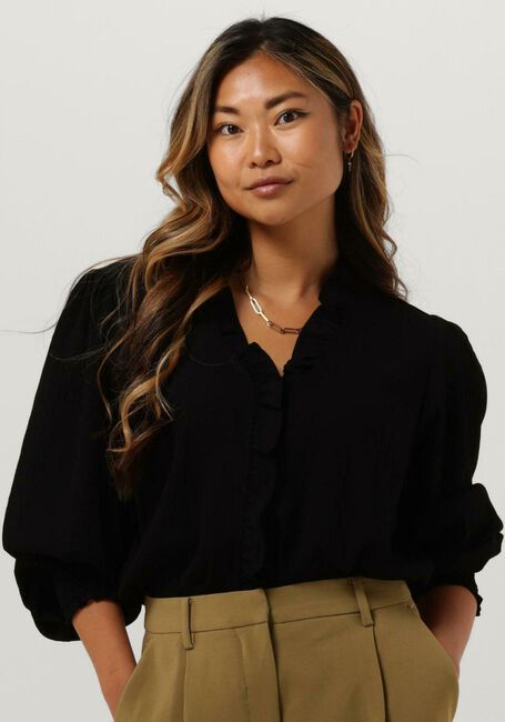CO'COUTURE SUEDA FRILL SHIRT Blouses en noir - large