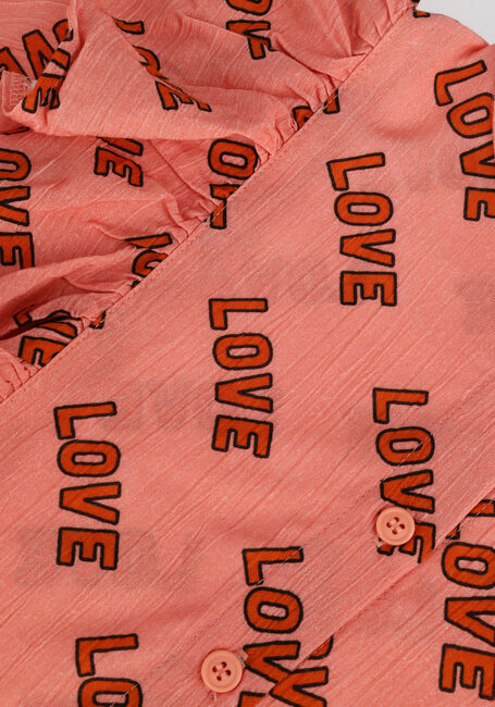 CARLIJNQ T-shirt LOVE - BLOUSE RUFFLED LONGSLEEVE Rose clair - large