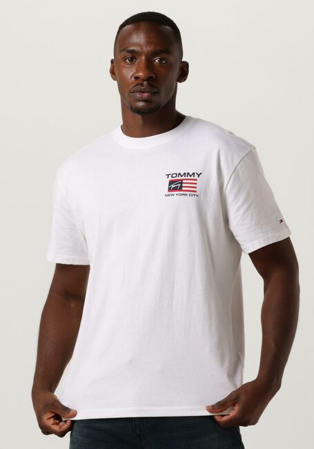 TOMMY JEANS T-shirt CLSC ATHLETIC FLAG TEE en blanc - large