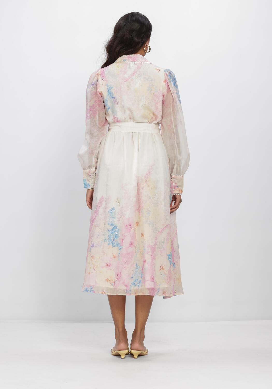 Y.A.S. YASFLORENCE LS LONG DRESS S. Robes en rose - large