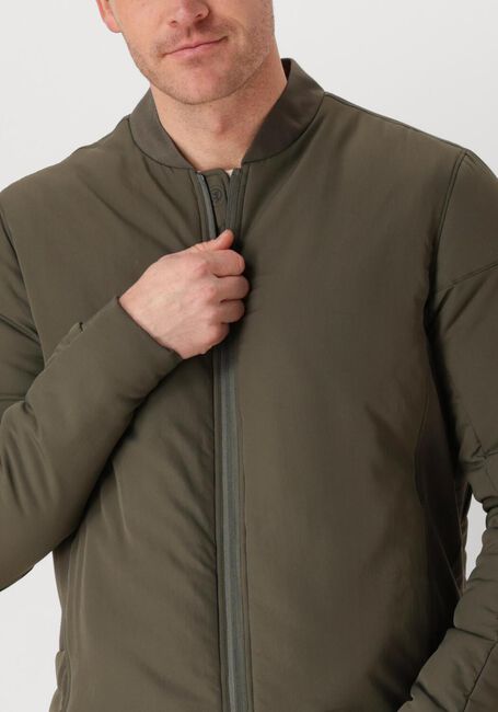 Groene CAST IRON Jack BOMBER JACKET THROTTLE BARKER - large