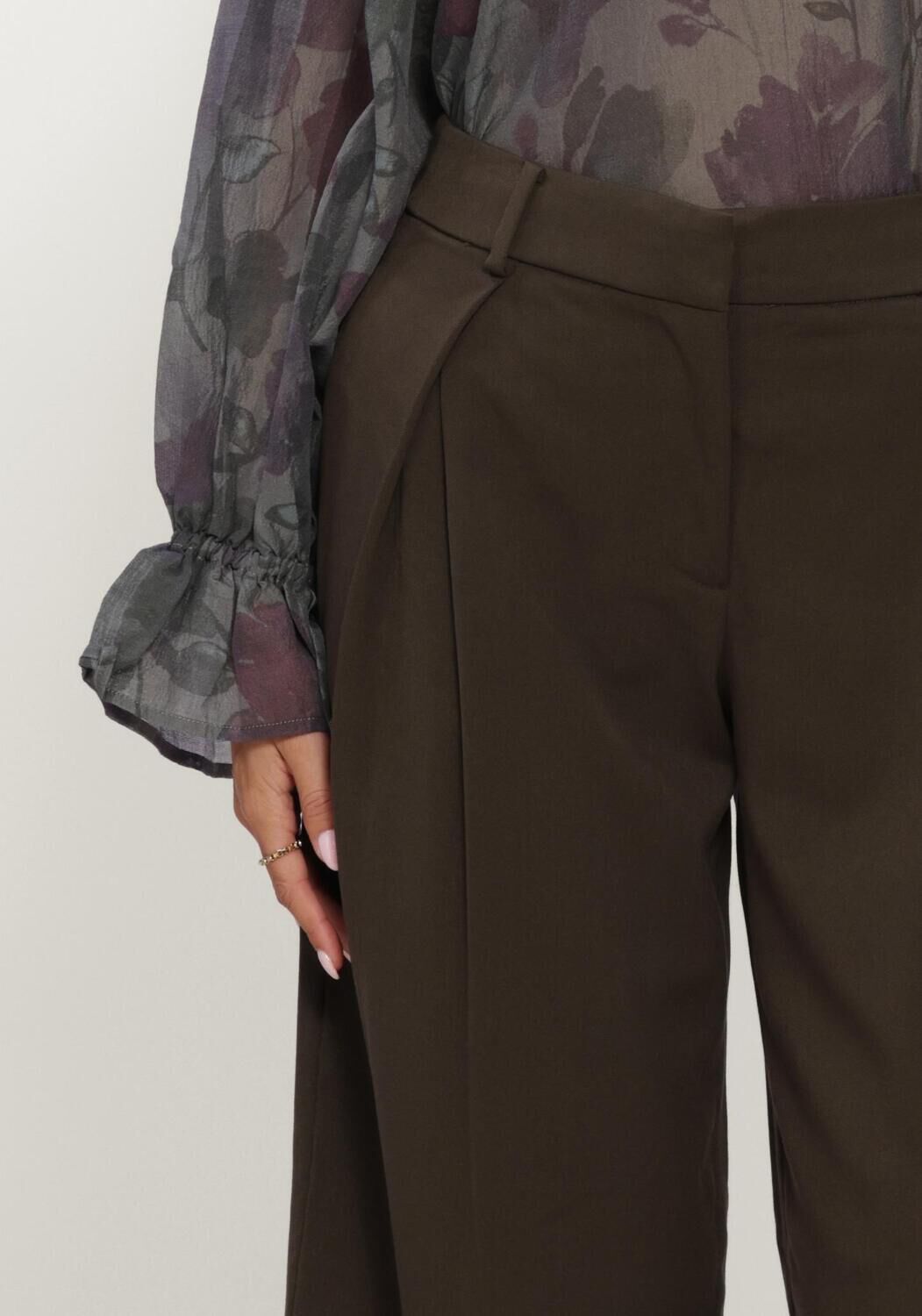Groene MSCH COPENHAGEN Wijde broek MSCHCHICA HENRIKA PANTS - large