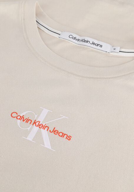 CALVIN KLEIN T-shirt MONOGRAM LOGO TEE Crème - large
