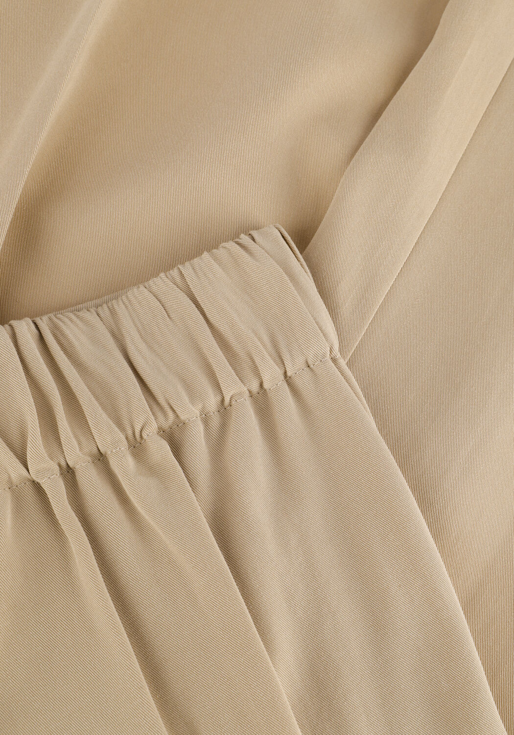 SUMMUM Pantalon large TROUSERS TENCEL en marron - large