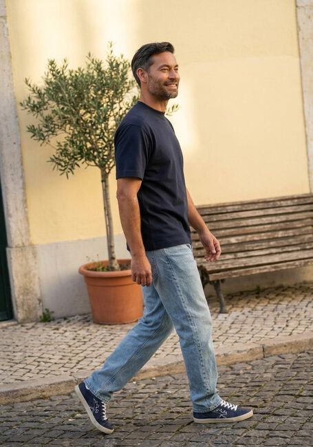 GENTI Polo T-SHIRT SS 1227 Bleu fonc&eacute; - large