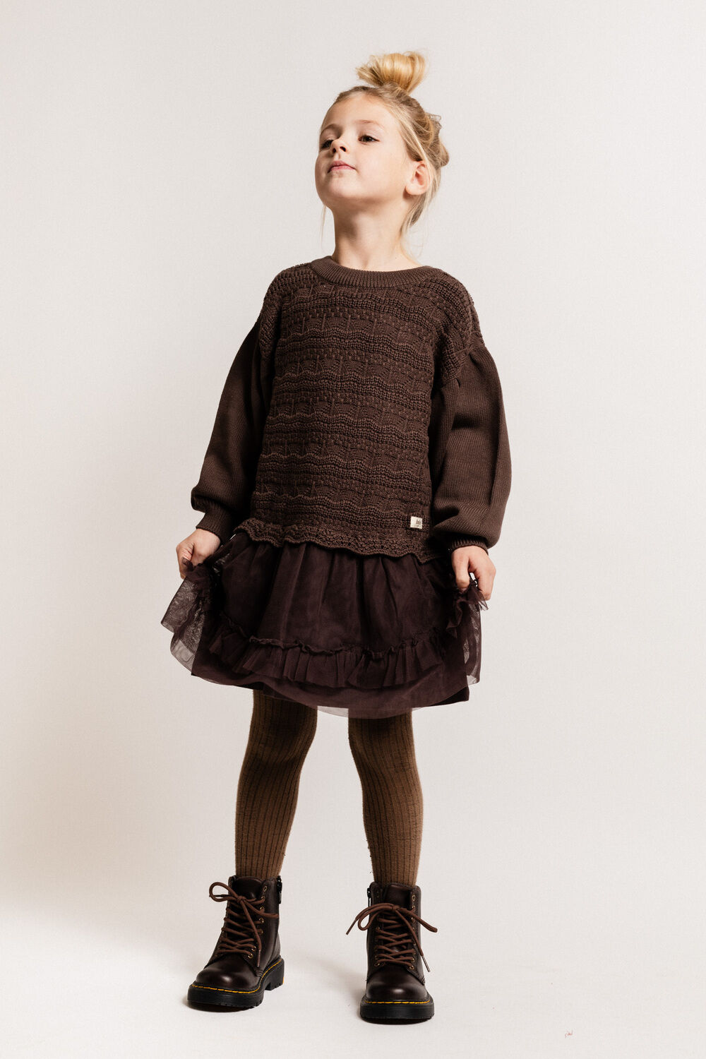 Bruine BAJE STUDIO Mini jurk GEMMI - large