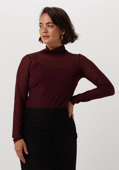 VANILIA Haut MESH COL SOLID en rouge - large