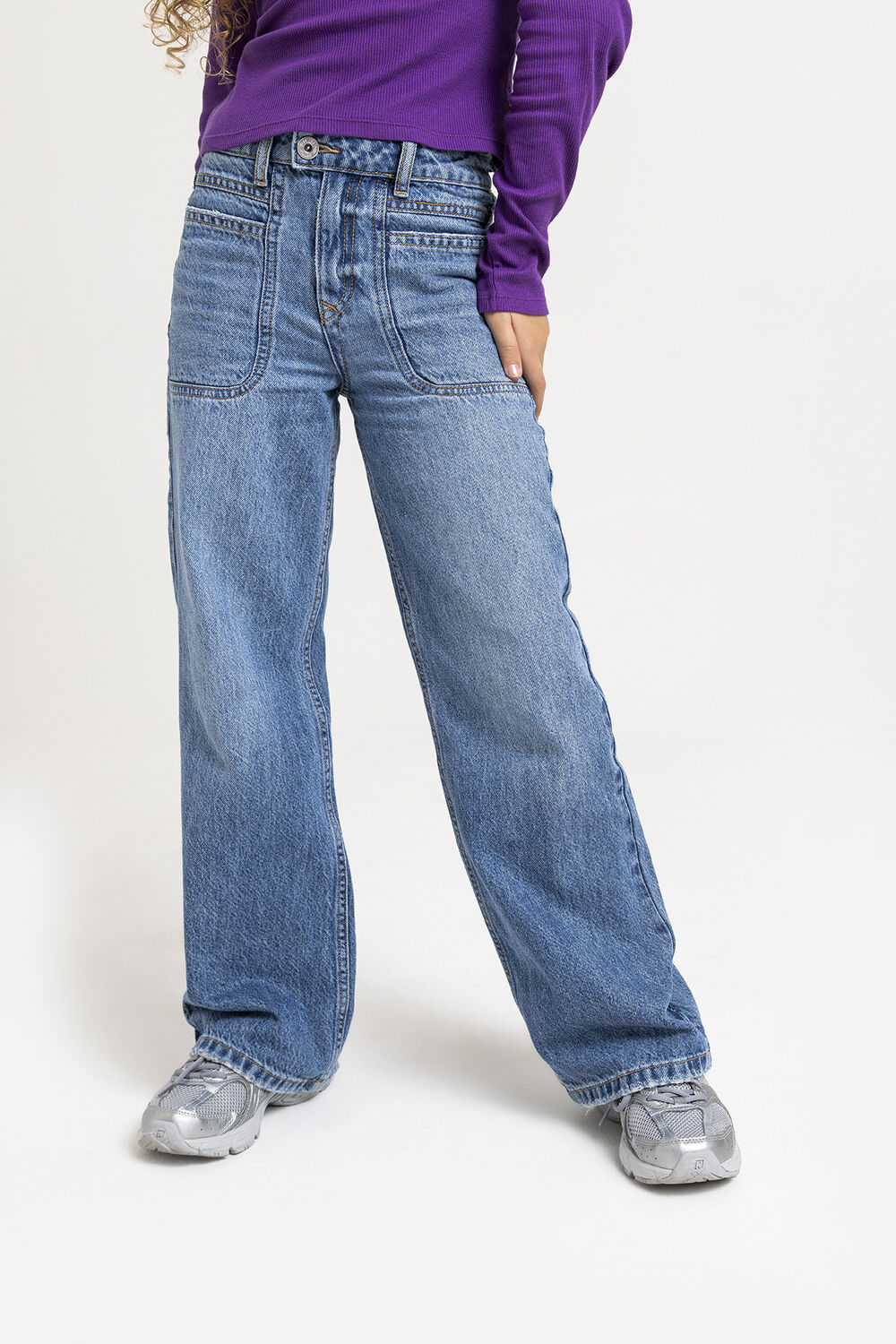 VINGINO Wide jeans CASSIE en bleu - large