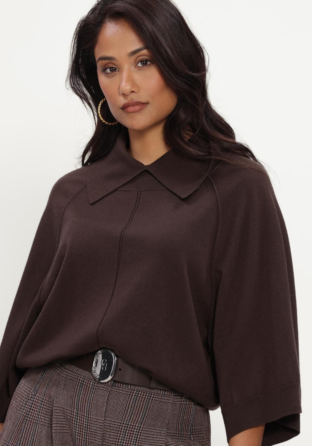CAROLINE BISS Pull 4249 en marron - large