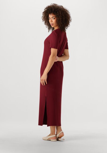 Rode CALVIN KLEIN Maxi jurk A- MODAL RIB SS DRESS - large