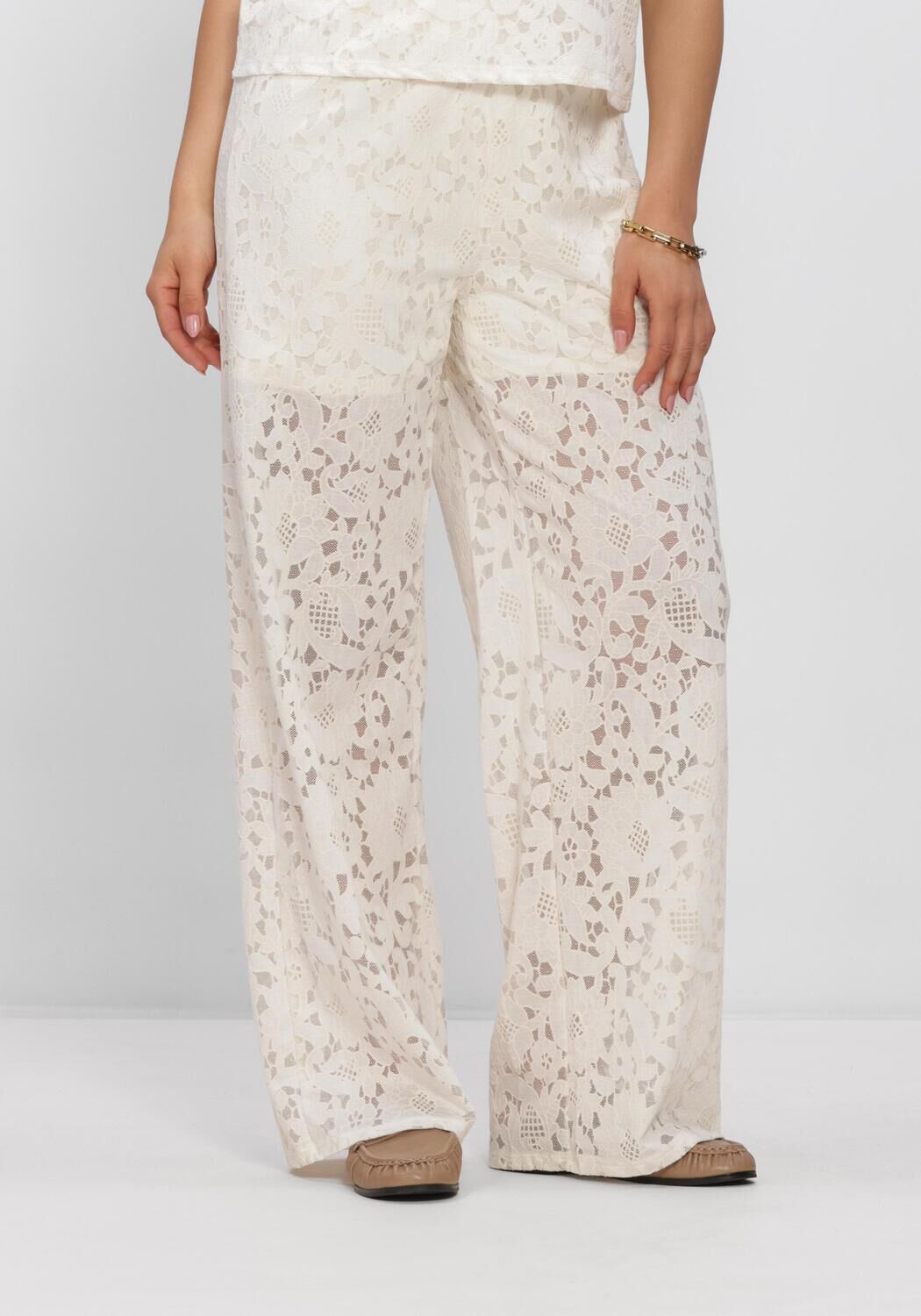 OBJECT Pantalon large OBJBIANCA MW WIDE PANT en blanc - large