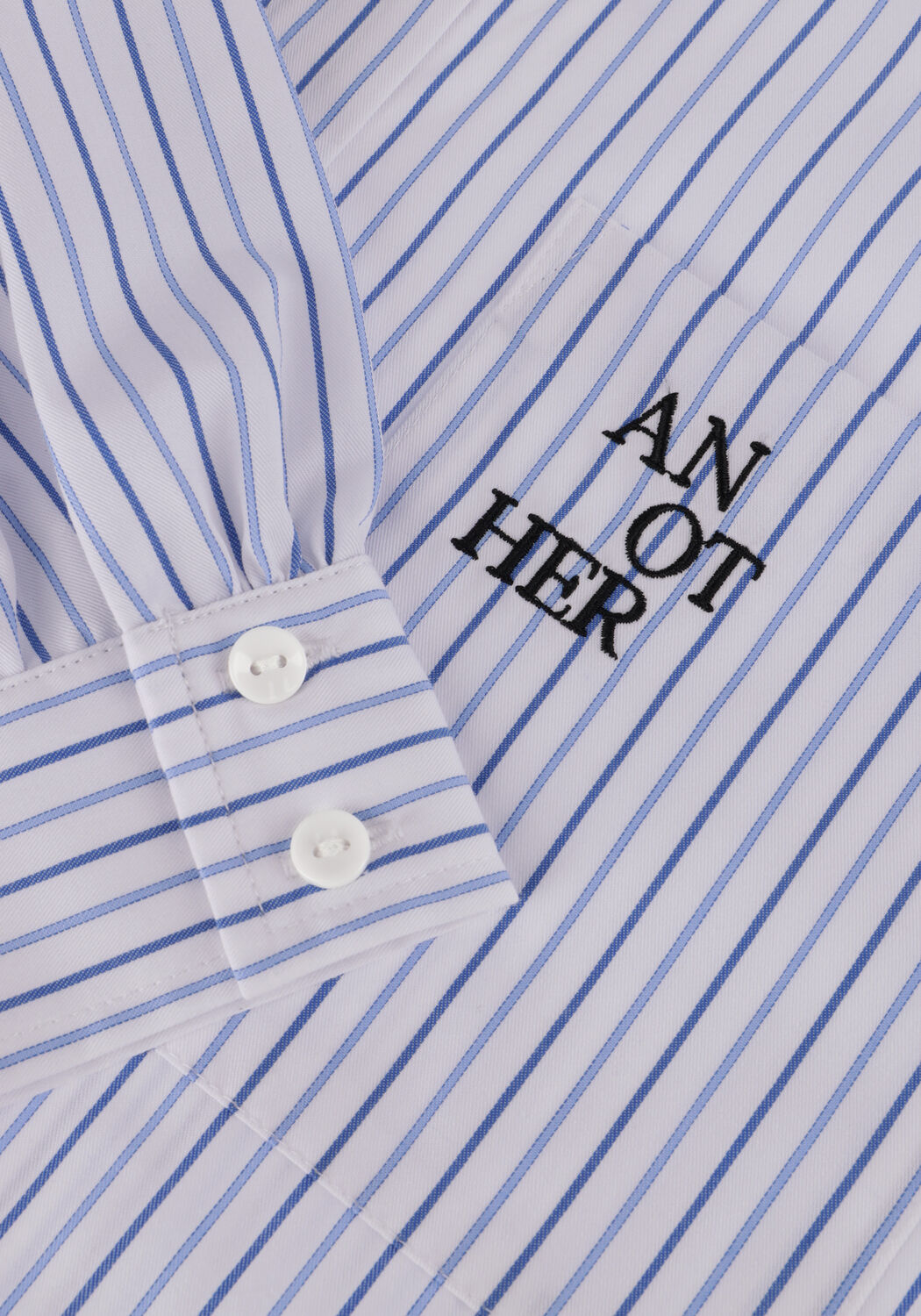 Blauwe ANOTHER LABEL  DIEGA SHIRT - large