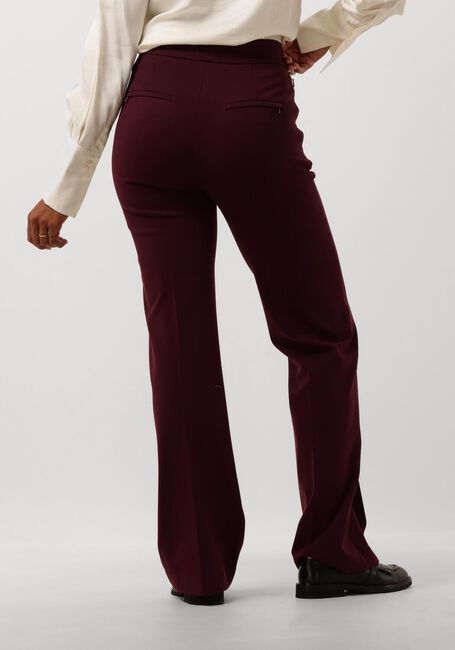VANILIA Pantalon évasé FLARED PUNTO PANTS en rouge - large