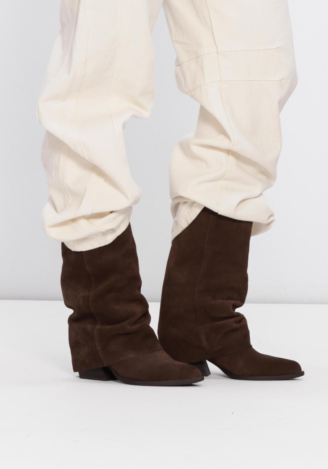 HABOOB Bottes hautes JACKY en marron - large