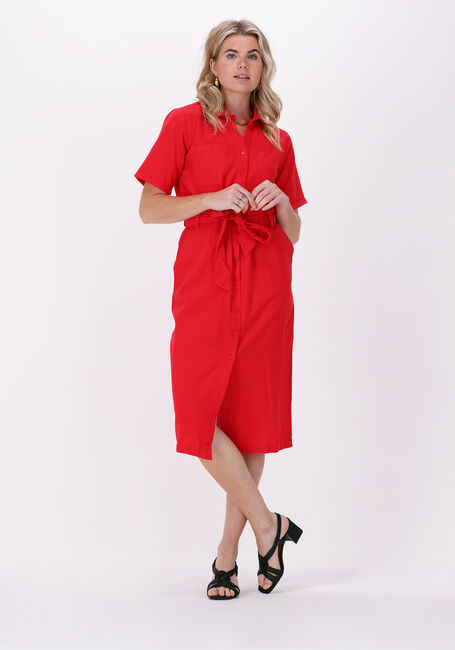 CC HEART Robe midi LINEN SAFARI DRESS en rouge - large