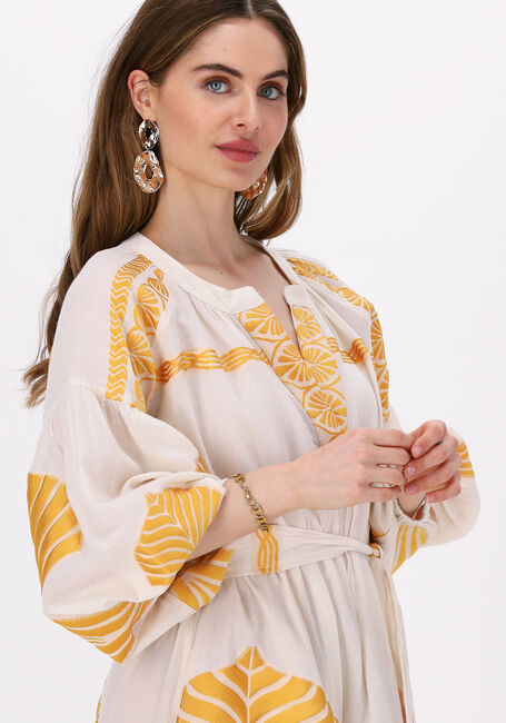 Gele NEMA Midi jurk MARLENE - large