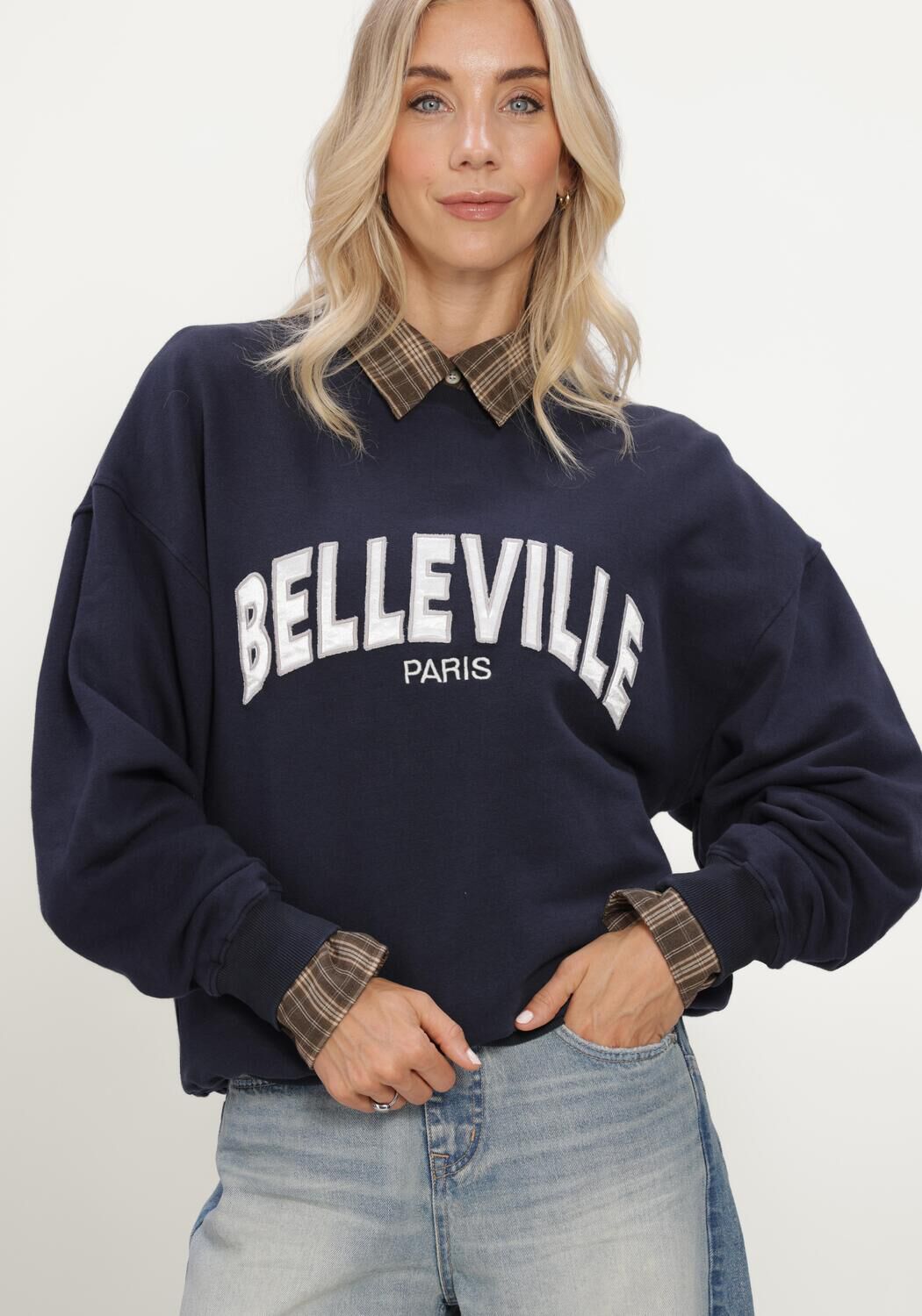 Donkerblauwe CIRCLE OF TRUST Sweater LANA SWEAT - large