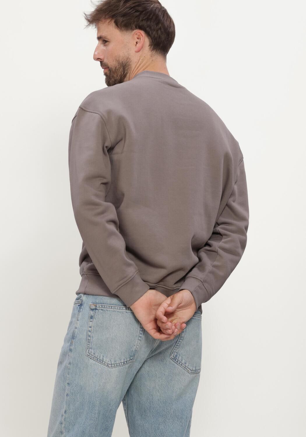 Taupe GENTI Truien/vesten SWEAT CREW - large