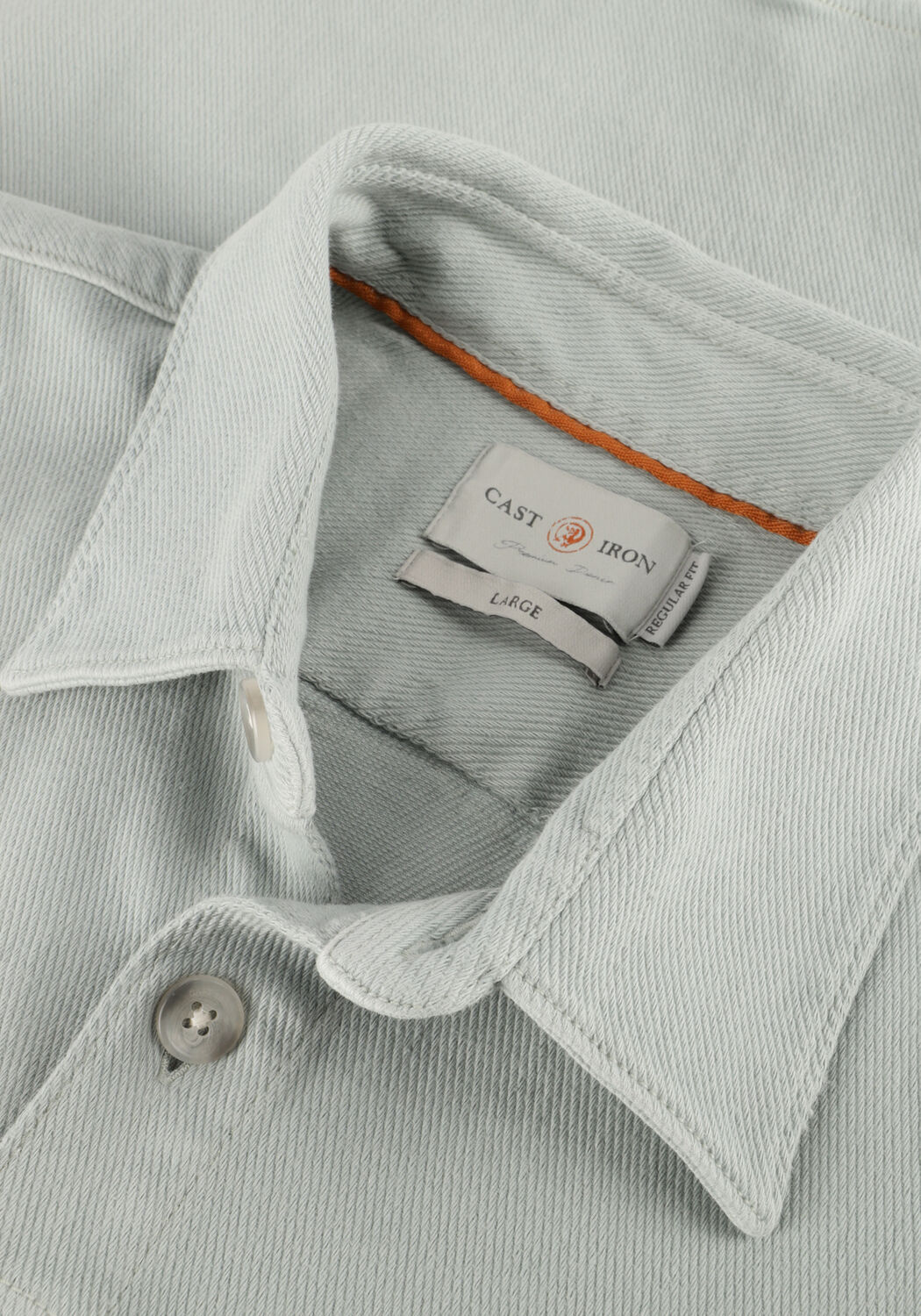 Lichtgrijze CAST IRON Overshirt CF TWILL OVERSHIRT - large