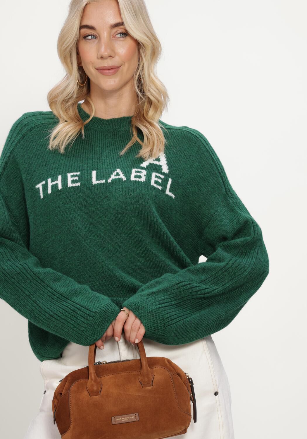 ALIX THE LABEL LADIES KNITTED THE LABEL PULLOVER Pulls & Gilets en vert - large