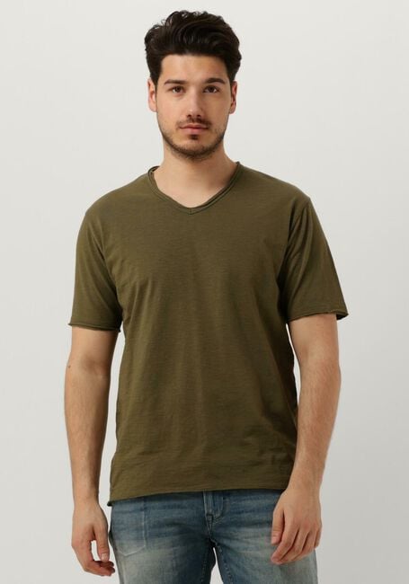 Groene DSTREZZED T-shirt STEWARD SLUB JERSEY - large